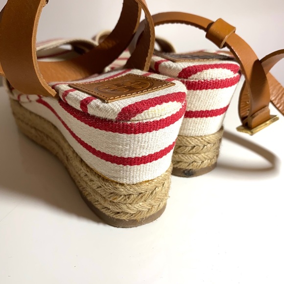 Tory Burch Karissa Red Striped Espadrilles - Picture 3 of 11